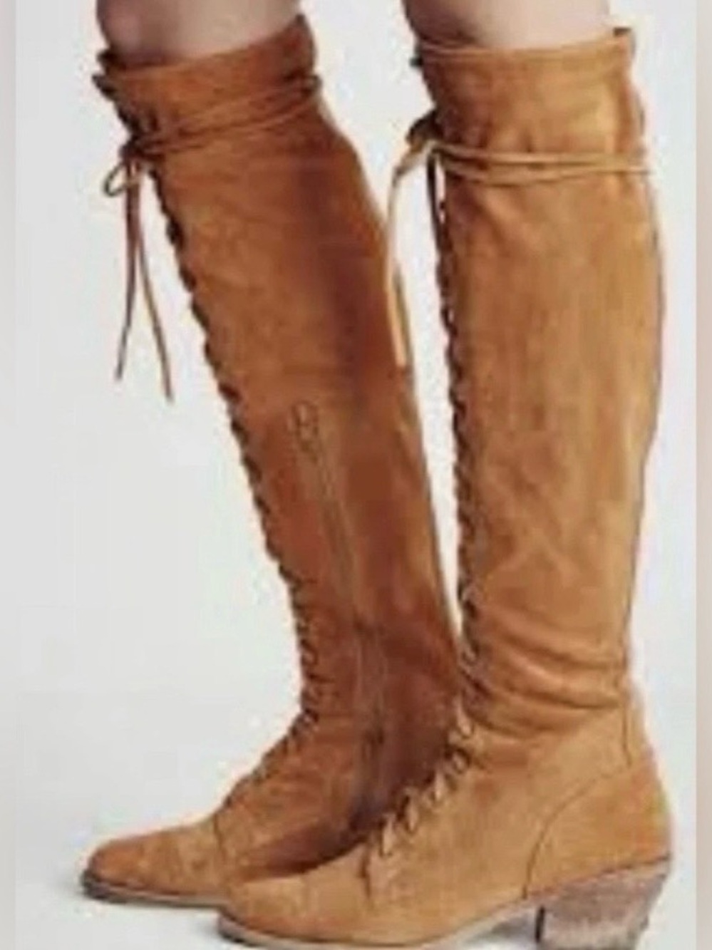 Jeffrey Campbell x Free People Boots S-9 Joe Lace Up Boots Suede